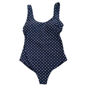 Basic Editions Black White Polka Dot Swimsuit Size 6